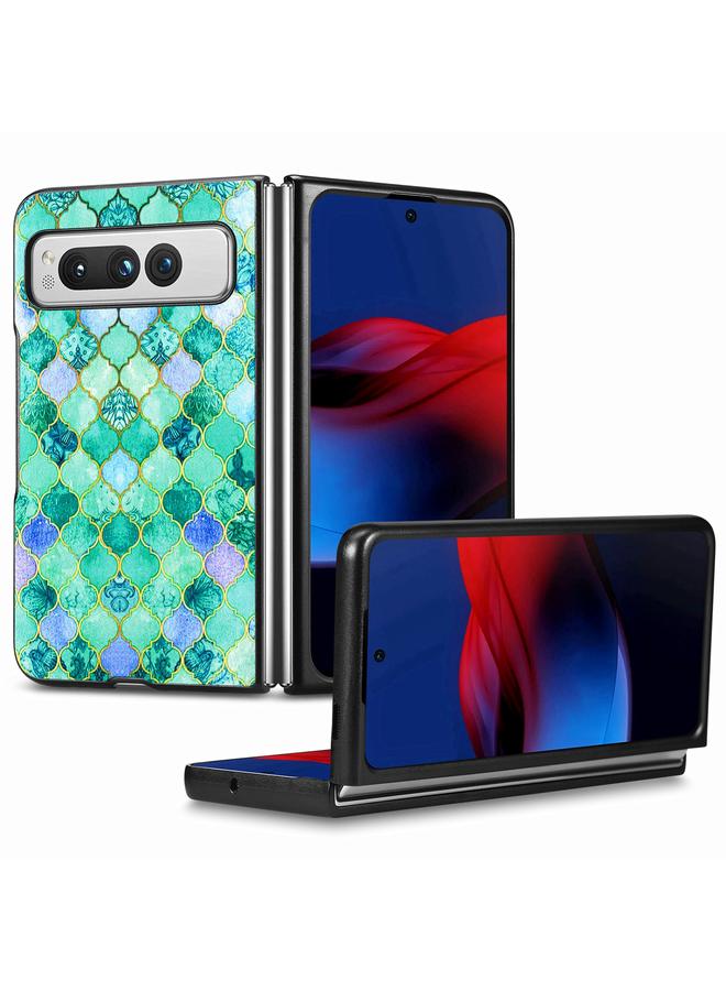 S-TOP Case For Google Pixel Fold Colored Drawing Leather Skin Back Cover Phone Case - Image 1