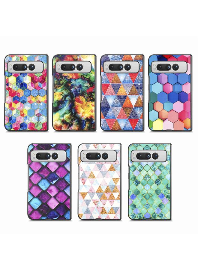 S-TOP Case For Google Pixel Fold Colored Drawing Leather Skin Back Cover Phone Case - Image 5