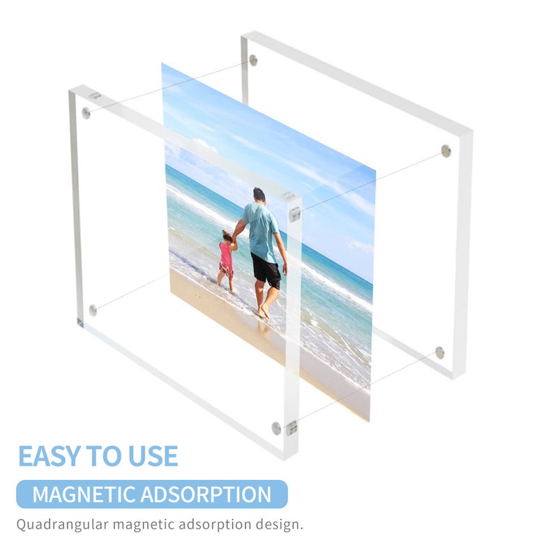 Sezanrpt Clear Booth Photo Frame 5x5 Pack of 3 Perspex Square Picture Frame - Image 3