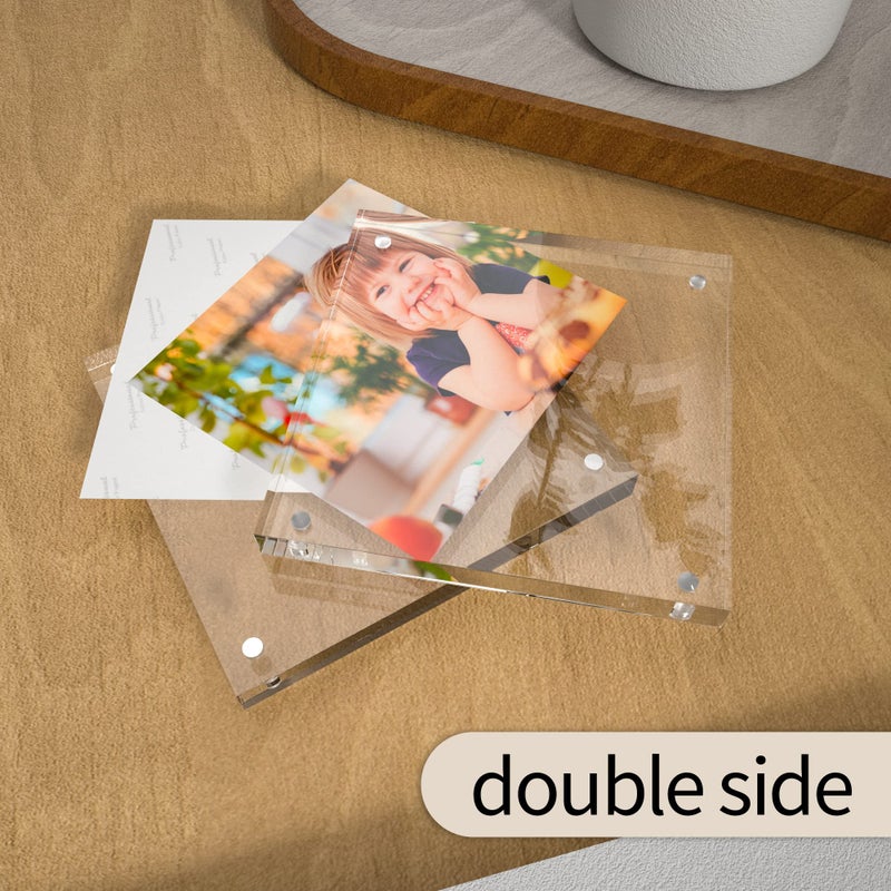 Sezanrpt Clear Booth Photo Frame 5x5 Pack of 3 Perspex Square Picture Frame - Image 4