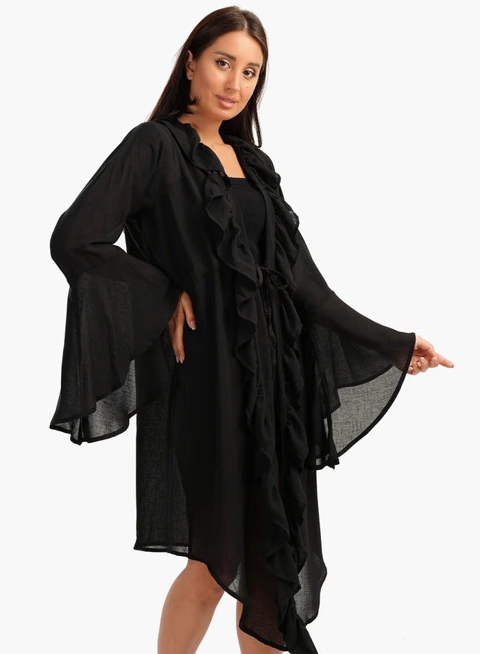 Carina beach-kimono-with-ruffles  - Image 4