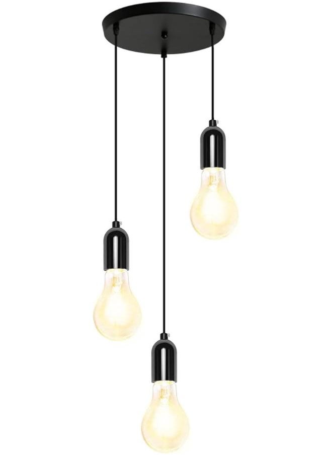 Generic Vintage Chandiler With 3 Pendents  - Image 1