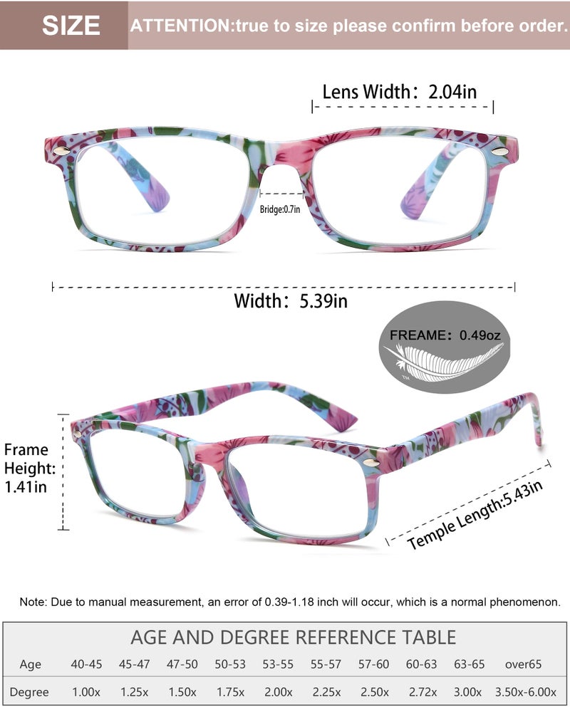 YTDBNS Stylish Reading Glasses for Women, Blue Light Blocking Readers, Ladies Eyeglasses, Fashion Computer Eye Glasses, Cheaters - Image 3