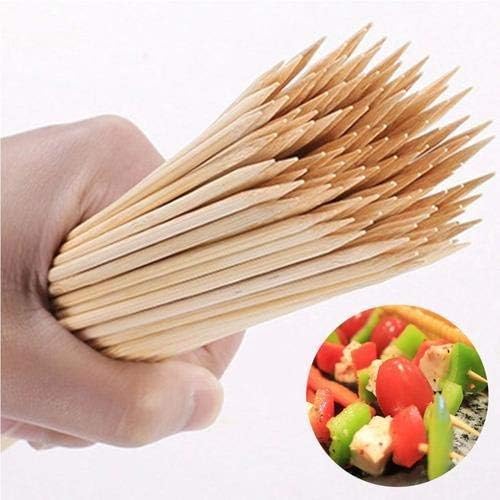 SANWALSA [Pack of 240 Sticks, 6 inch, 2mm] Barbeque Skewers Sticks | Bamboo BBQ Skewer Sticks | Perfect for Grilling, Roasting & Party Treats | Ideal for Parties & Camping - Image 2