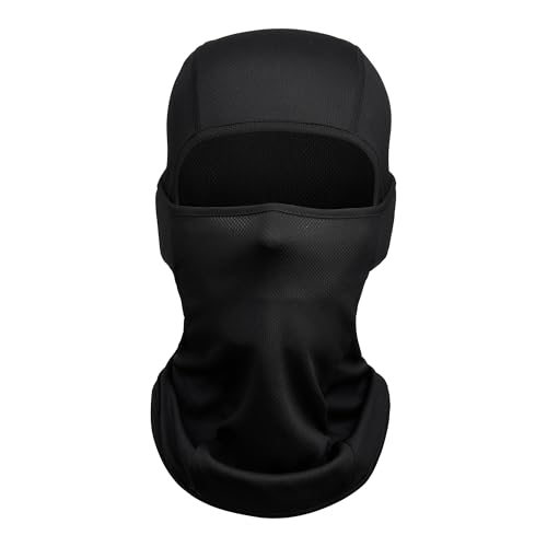 hikevalley Balaclava Face Mask Adjustable Windproof UV Protection Hood (Black) - Image 2