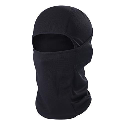 hikevalley Balaclava Face Mask Adjustable Windproof UV Protection Hood (Black) - Image 1