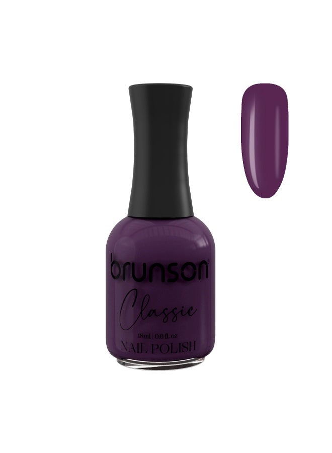 Brunson Classic Nail Polish 18ml Fast Dry Nail Lacquer Nail Harderner Normal Polish Glossy Gel Effect Quick Air Dry Long-Lasting Natural Nail Enamel Salon Quality Manicure Pedicure Regular Polish - Image 1