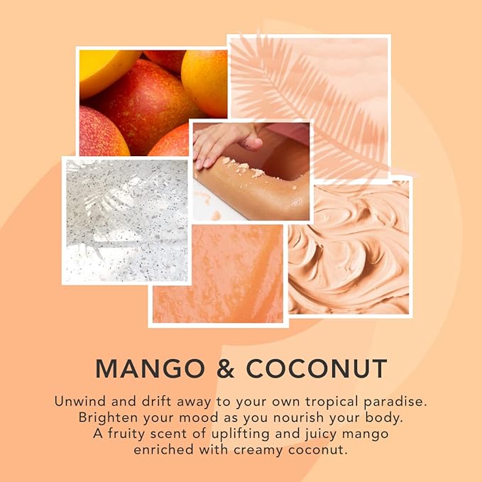 Sunday Rain Polishing Body Scrub for Extra Smooth Soft Skin Vegan and CrueltyFree Tropical Mango Butter and Coconut Oil 265g - Image 4