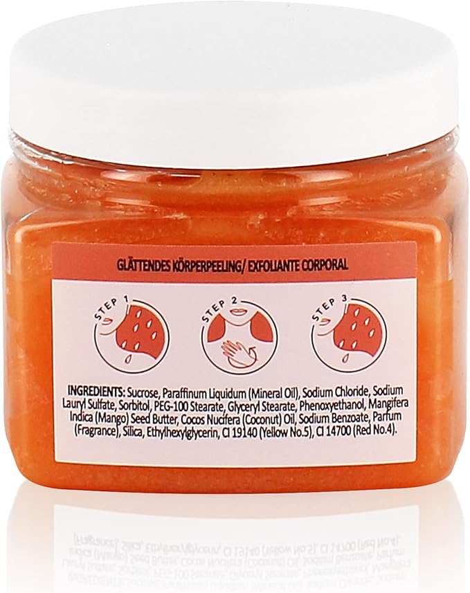 Sunday Rain Polishing Body Scrub for Extra Smooth Soft Skin Vegan and CrueltyFree Tropical Mango Butter and Coconut Oil 265g - Image 3