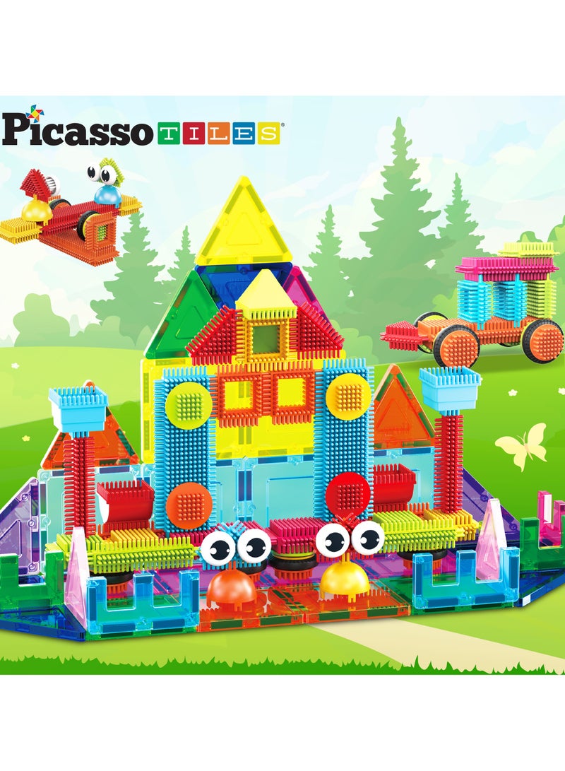 PicassoTiles Picasso Magnetic Tiles with Hedgehog Building Block Set 75 Pieces | Magnetic Tiles | Building Blocks | Educational Toy Set | Construction Building Kit for Child Brain Development  - Image 5