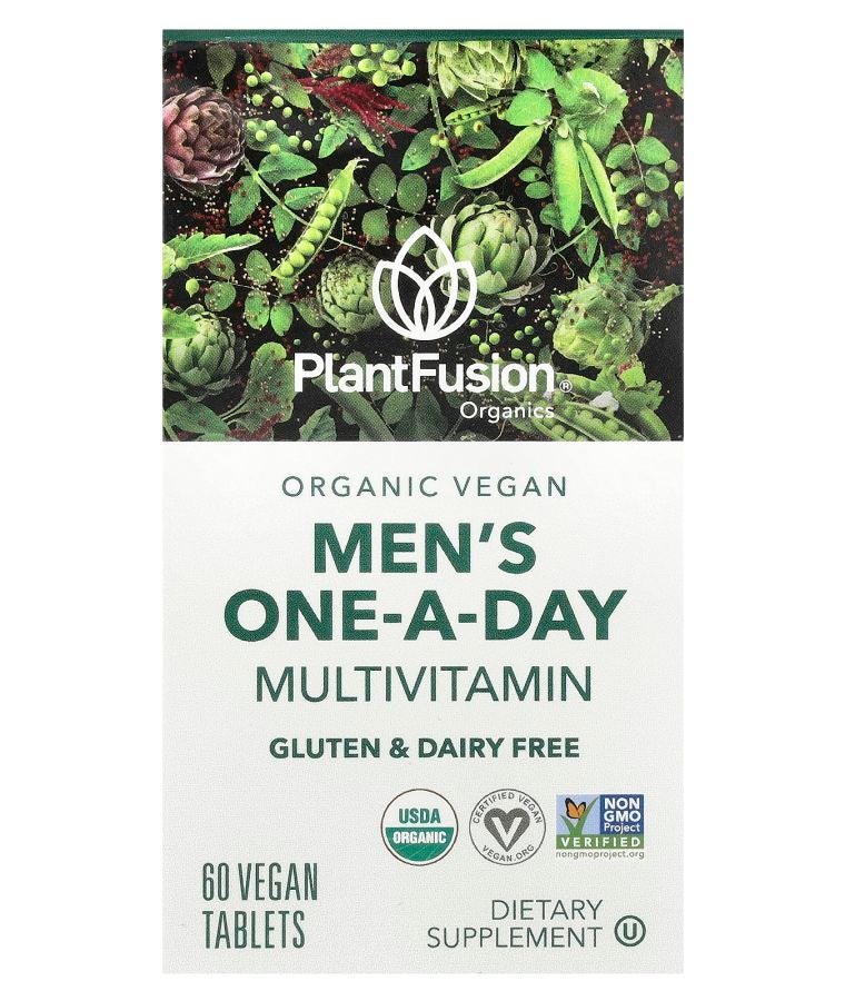 Organic Vegan Men's One-a-Day Multivitamin 60 Vegan Tablets