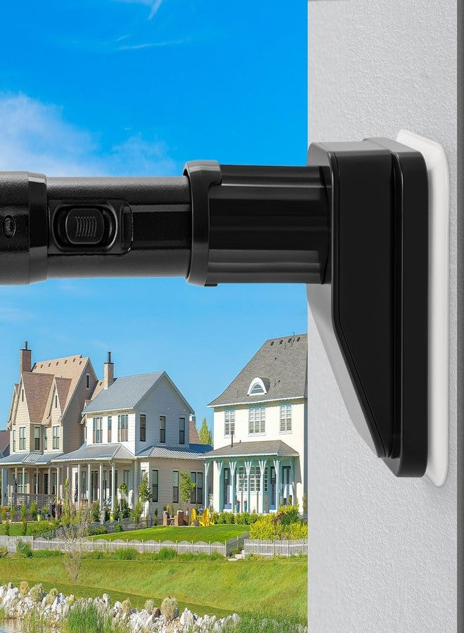 Umimile Extra Long Tension Curtain Rod 110-138 Inch, 62 LB Heavy Duty No Drill with Super Grip Caps, Adjustable Outdoor Curtain Rod for Patio, Window, Bathroom, Never Rust 1.26'' Diameter, Black - Image 1