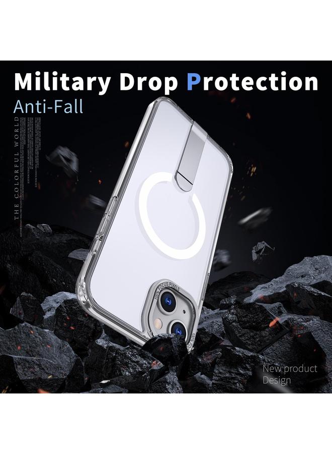 اس-توب جراب لهاتف iPhone 15 Plus من سلسلة Star Shine TPU + PC MagSafe مع حامل قابل للطي - Image 3