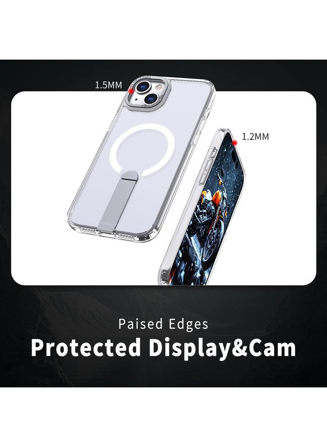 اس-توب جراب لهاتف iPhone 15 Plus من سلسلة Star Shine TPU + PC MagSafe مع حامل قابل للطي - Image 4