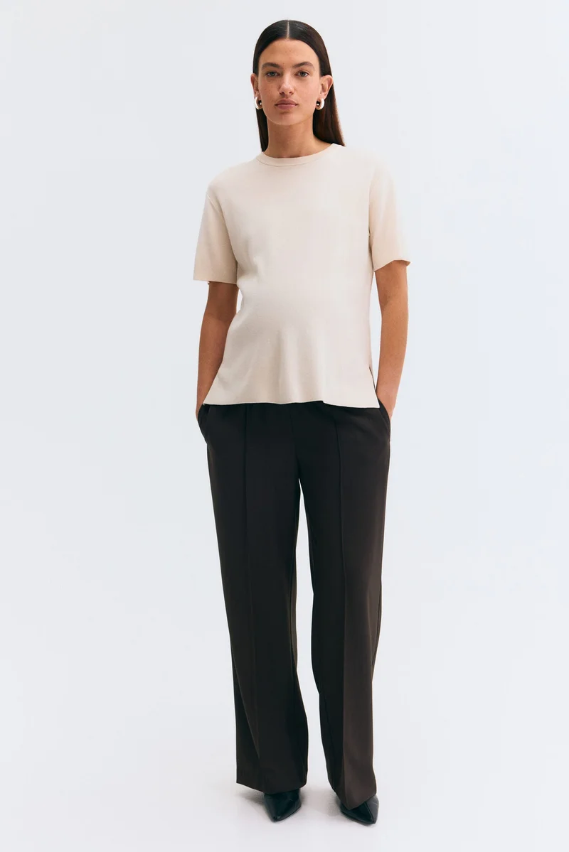 H&M MAMA Before &amp; After Wide crease-detail trousers