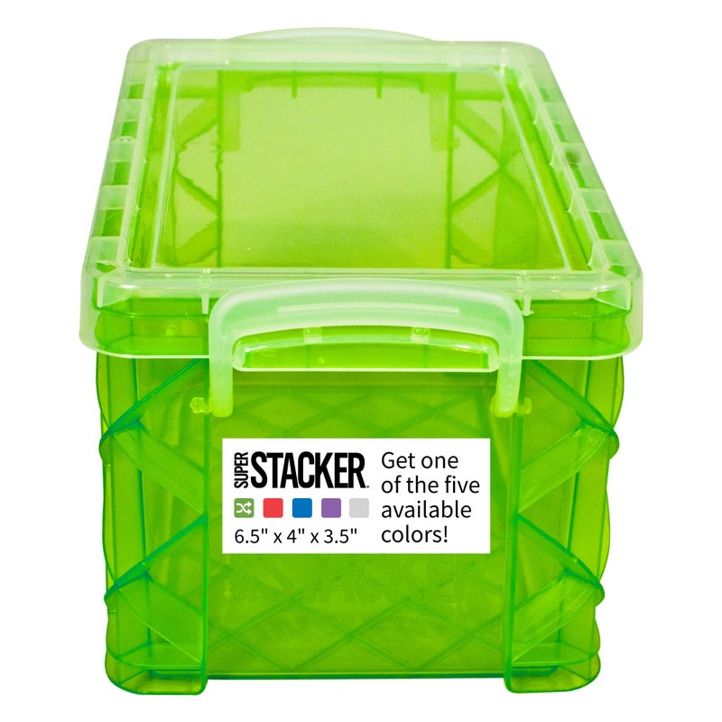 Advantus Super Stacker Index Card Box, 3 x 5 Inch Index Cards File Box, Note Holder, Index Card Holder, Photo Boxes Storage, Perfect for 3x5 Index Cards, Recipe Box Holder, Assorted Colors, 1 Count - Image 1