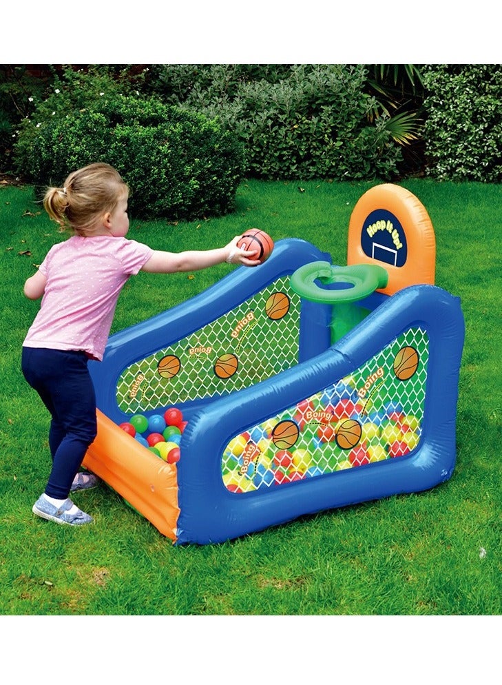 Inflatable Kids' Basketball Hoop and Ball Pit Toy  - Image 1