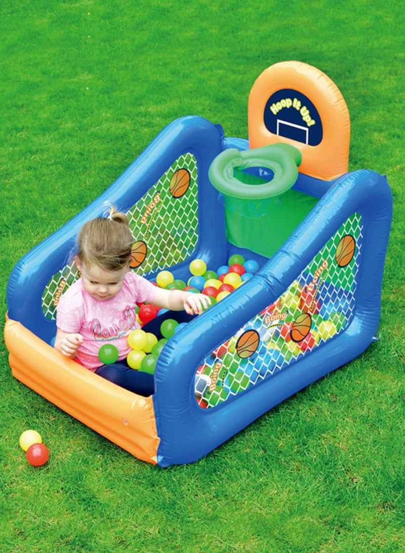 Inflatable Kids' Basketball Hoop and Ball Pit Toy  - Image 2