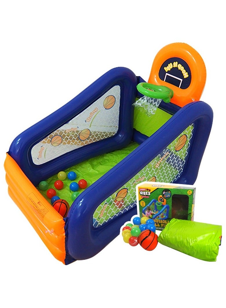 Inflatable Kids' Basketball Hoop and Ball Pit Toy  - Image 3