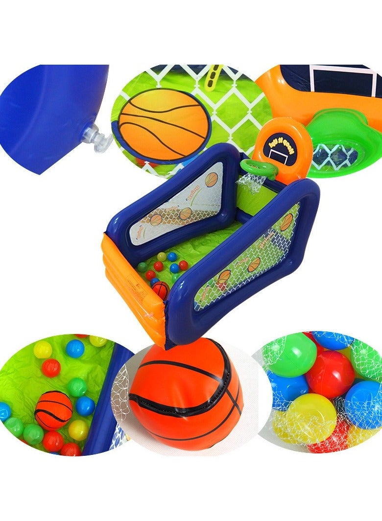 Inflatable Kids' Basketball Hoop and Ball Pit Toy  - Image 4