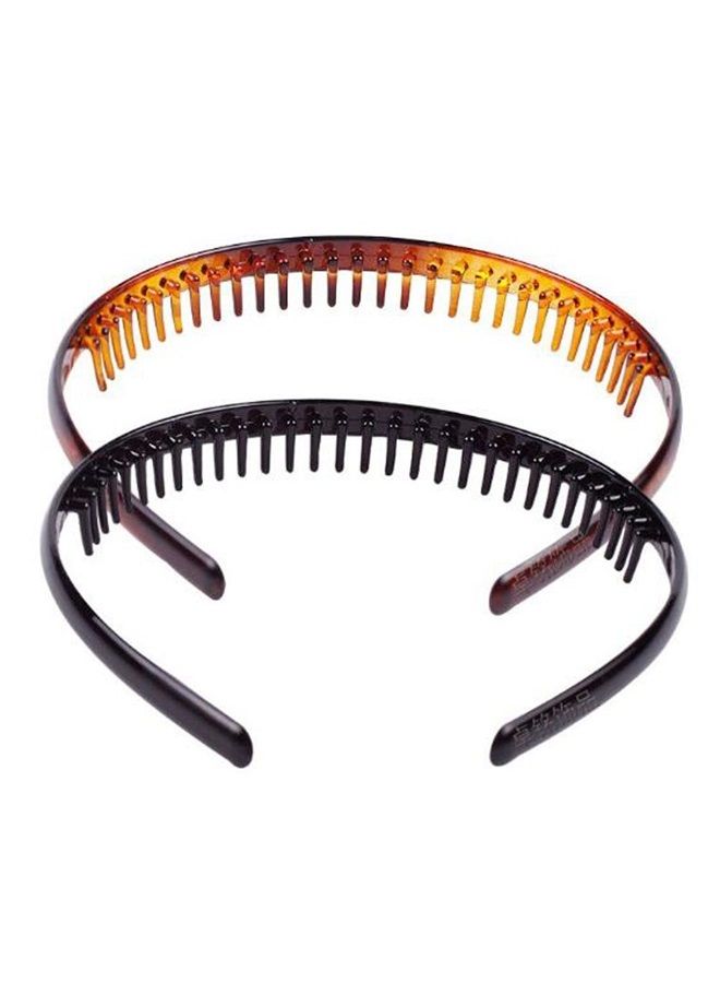 Teppylony 2PCS Plastic Tooth Hair Comb Headband Hard Headbands Zigzag Hair Band Toothed Headband Women Men Hair Accessory  (Style B#) - Image 5