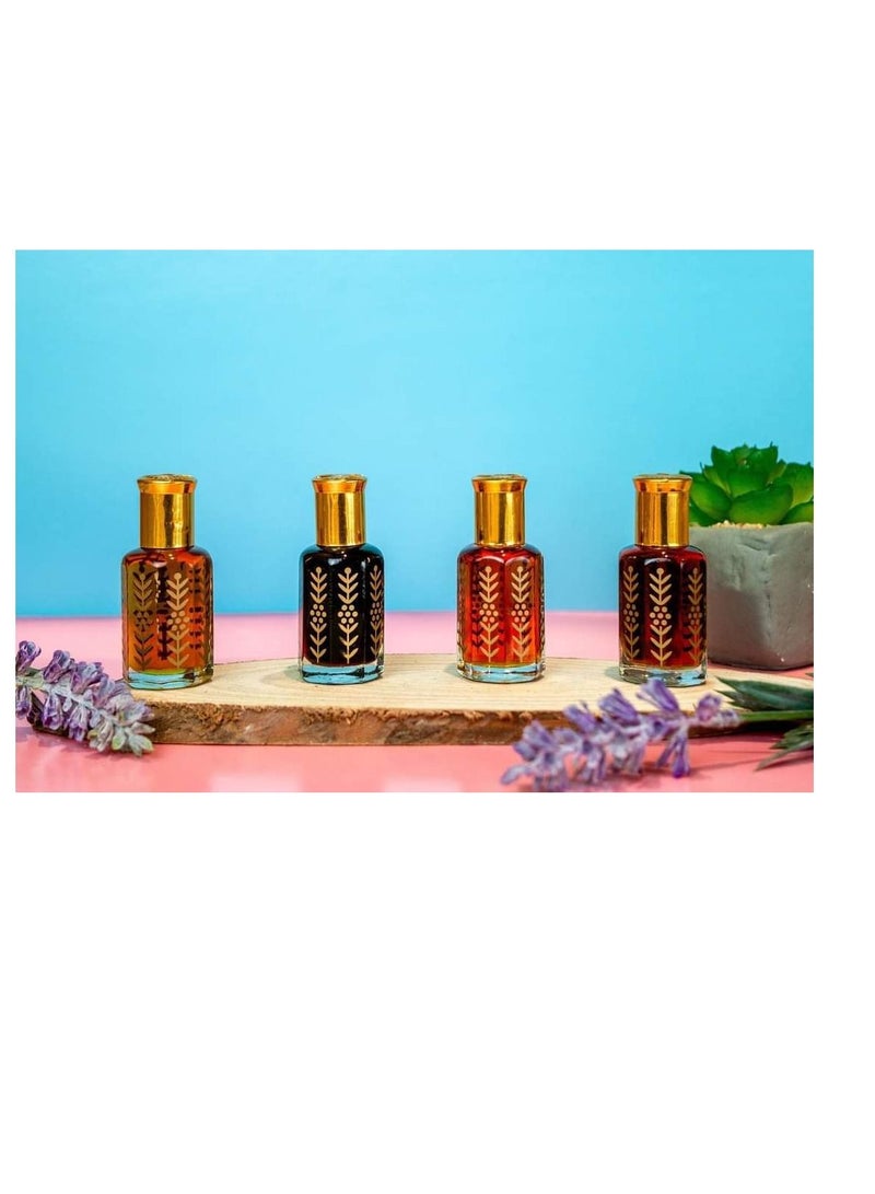 Aromatic set with aroma - Dehn Agarwood - Amber - Agarwood Mubakhar - Agarwood Tola 12 ml