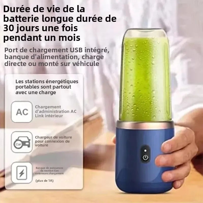 جيو خلاط شخصي 6 Color 400ml Portable USB Blender Electric Travel Juicer Cup For Smoothie Milkshake Kitchen Mini Mixer Tool - Image 5