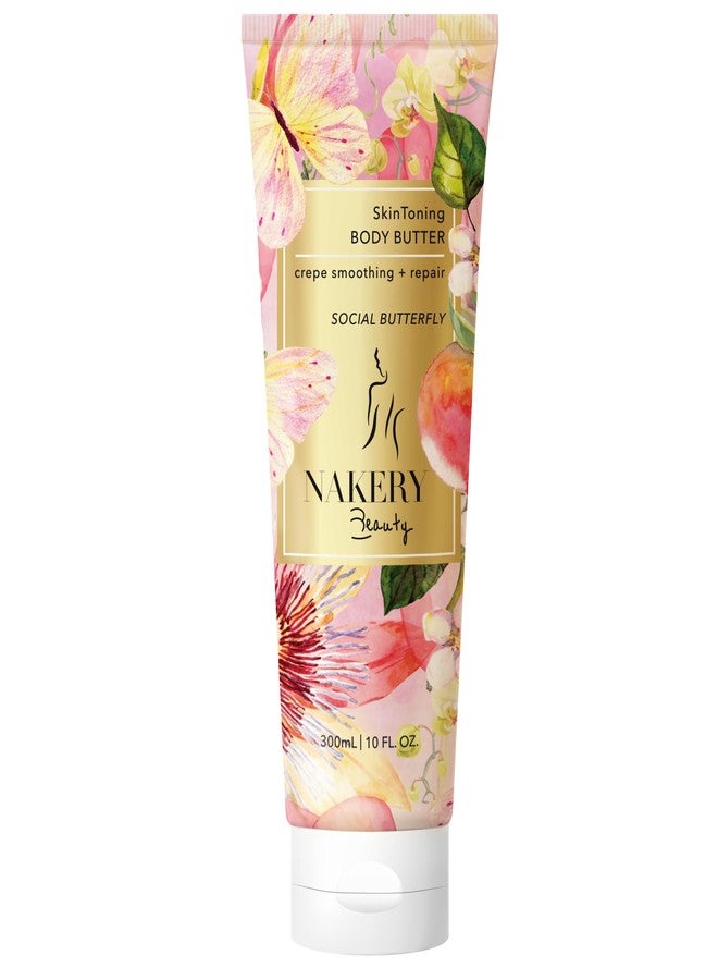 NAKERY Body Butter Anti Aging Moisturizer - Body Cream Skin Tightening Cream & Neck Firming Cream, Moisturizing Cream & Neck Tightening Cream for Body & Face Cream for Dry Skin 300ml(Social Butterfly) - Image 1