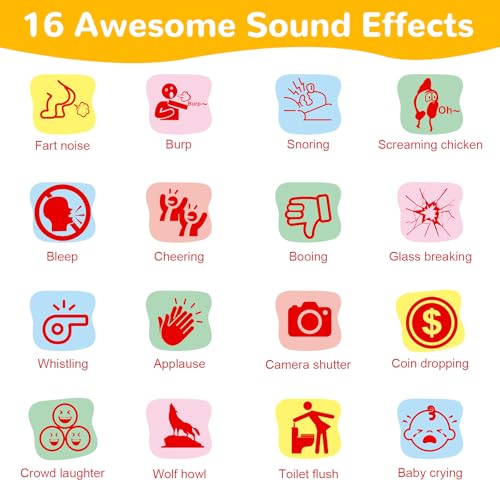 Ninigai Sound Effects Machine 16 Hilarious Sound Buttons for Kids Easter Basket Stuffers for Teen Boys Girls Funny Cool Gag Gifts for Kids Birthday Gift for 4 5 6 7 8 Year Old Boy - Image 5