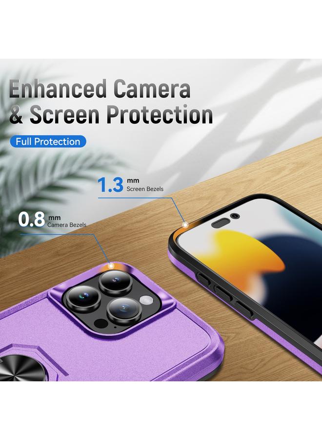 اس-توب جراب لهاتف iPhone 16 Pro من Pioneer Armor مصنوع من مادة البولي يوريثين الحراري والبولي يوريثين الحراري مع حامل - Image 3