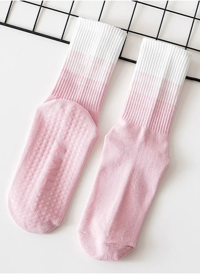 ستايلي Ombre Silicon Pad Base Crew Yoga Socks