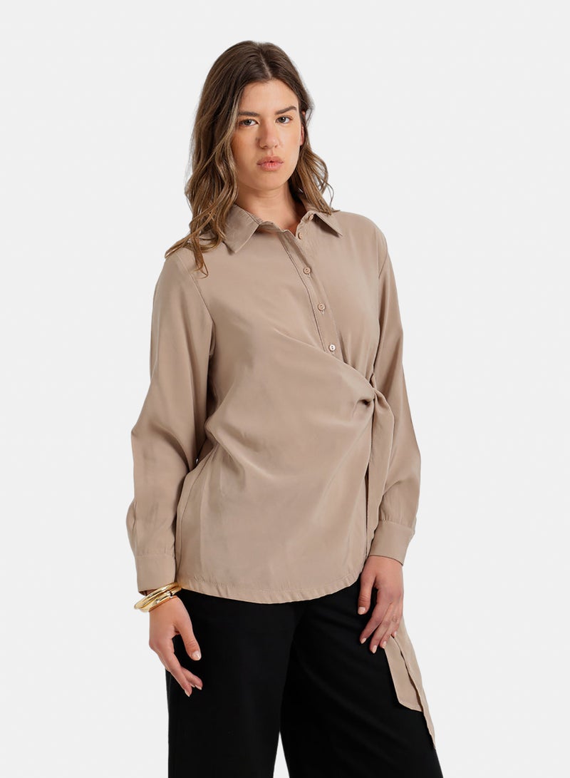 Carina Side-Tie Shirt - Image 1