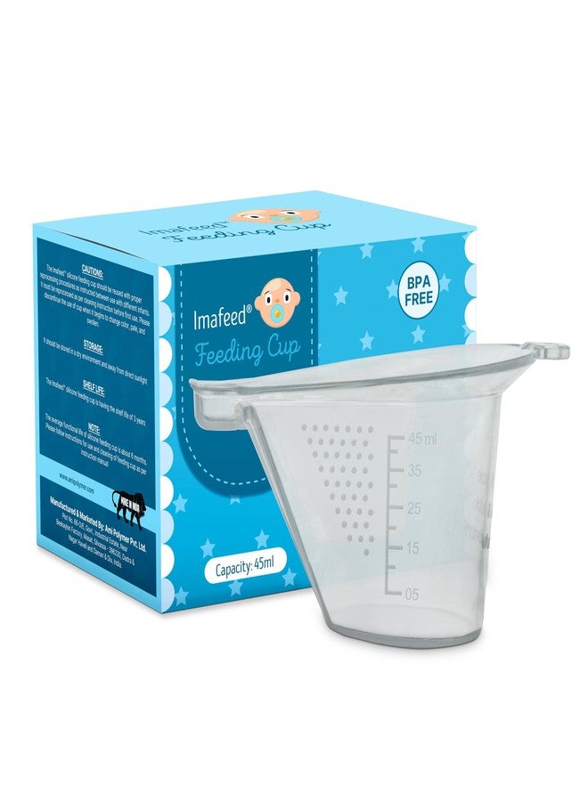 ImaFeed® Boilable Reusable Baby Feeding Silicone Cup (Pack of 3) || Round Shape - 45 ml. (Transparent) - Image 1
