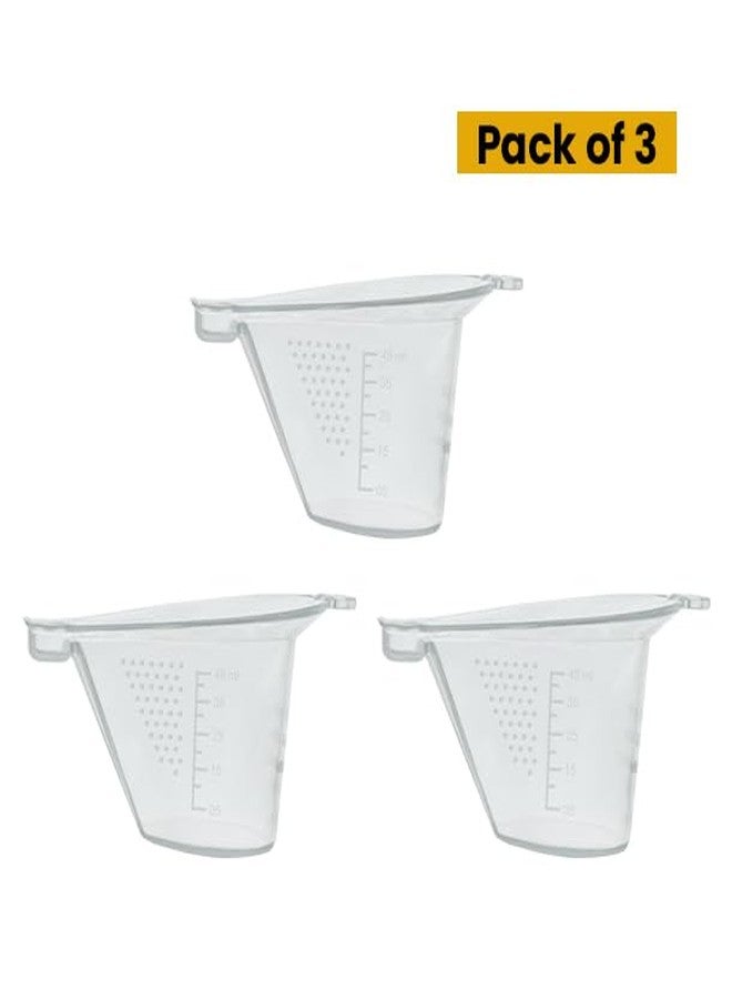 ImaFeed® Boilable Reusable Baby Feeding Silicone Cup (Pack of 3) || Round Shape - 45 ml. (Transparent) - Image 4
