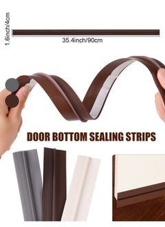 HQ-GAMING Door Draft Stopper Under Door Seal for Exterior Interior Doors, Door Sweep Strip Under Door Draft Blocker, Soundproof Door Bottom Weather Stripping, Grey  - Image 2
