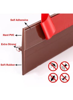 HQ-GAMING Door Draft Stopper Under Door Seal for Exterior Interior Doors, Door Sweep Strip Under Door Draft Blocker, Soundproof Door Bottom Weather Stripping, Grey  - Image 4