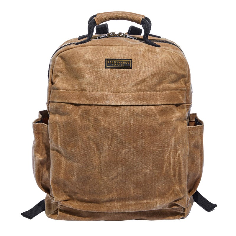 Readywares Waxed Canvas Backpack Durable Rucksack with Laptop Sleeve WaterResistant Travel Bag for Work Commute School or Outdoor Use