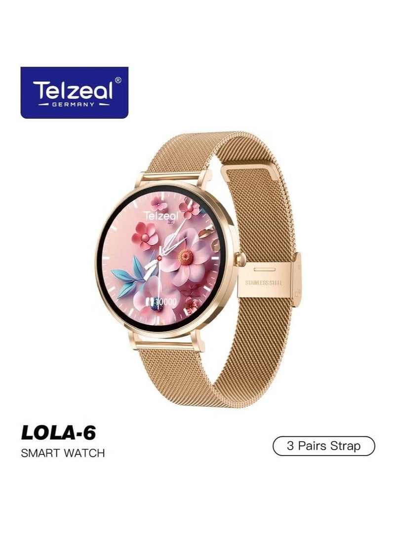TELZEAL SMART WATCH LOLA-6 ULTRA - SLIM WATCH  WITH 3 PAIR STRAPS - Image 3