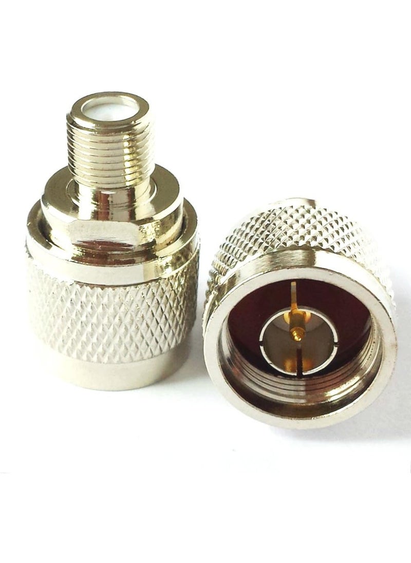CESS F-Type Female to N-Type Male Antenna RF Coaxial Coax Adapter - N Male to F Female (LW) (1 Pack)  - Image 1