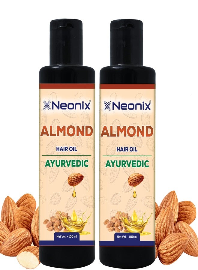 Neonix 100% Pure Almond Oil, For Skin & Hair, Non-Refined, Chemical Free & Preservative Free - 100 ml (Pack of 2) - Image 1