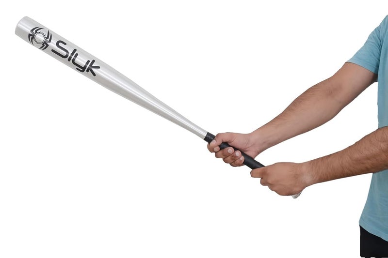 SLYK Professional Aluminium Baseball Bat 34 inch, Aluminium Alloy 2.5" Barrel Baseball Stick for Batting Practice and Home Security (34" - Heavy Weight, Silver) - Image 2