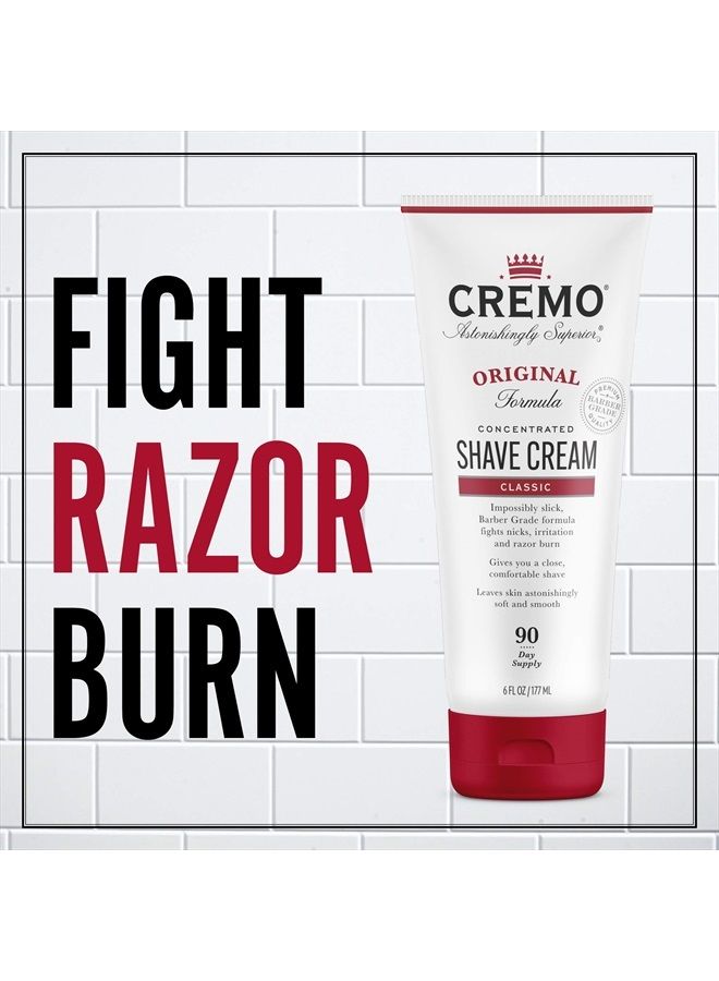 cremo Barber Grade Original Shave Cream, Astonishingly Superior Ultra-Slick Shaving Cream Fights Nicks, Cuts and Razor Burn, 6 Fl Oz - Image 2