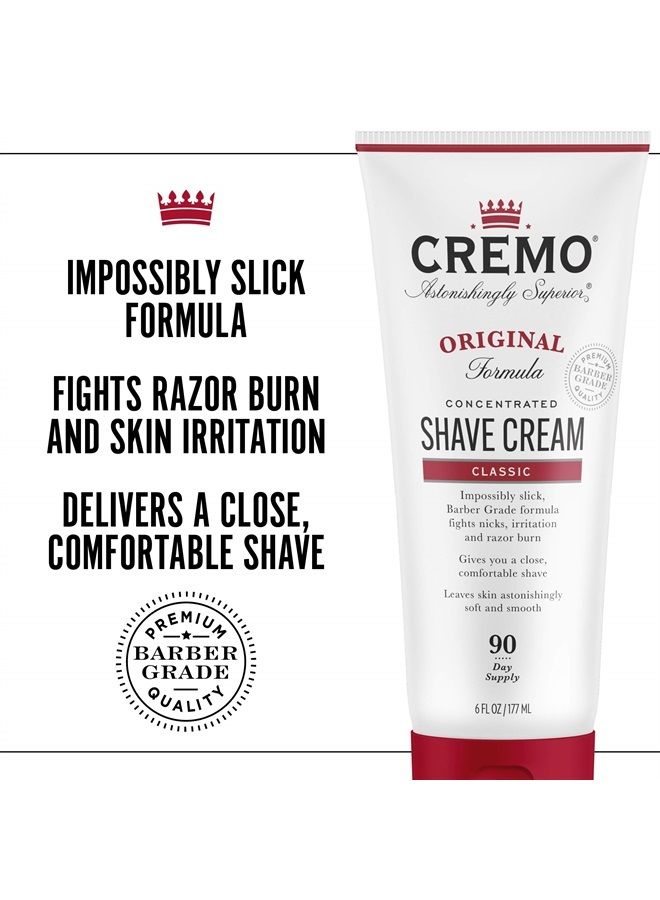 cremo Barber Grade Original Shave Cream, Astonishingly Superior Ultra-Slick Shaving Cream Fights Nicks, Cuts and Razor Burn, 6 Fl Oz - Image 3