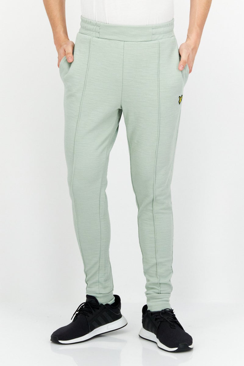 Lyle & Scott Men Regular Fit Brand Logo Sweatpants, Sage Green - Image 1