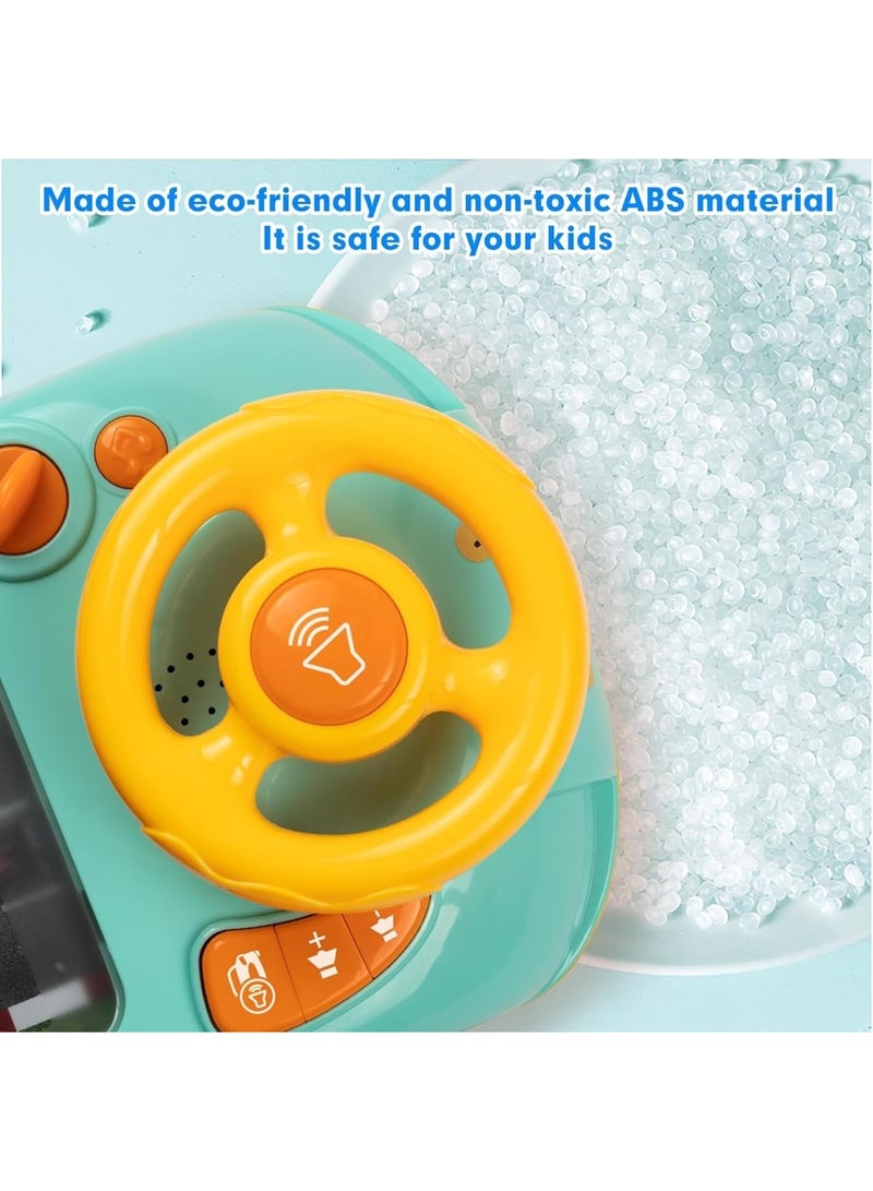 Kids Steering Wheel Car Racing Game Toy – Driving Simulator with Music, Horn & Adjustable Speed, USB Rechargeable, Non-Toxic ABS, Suction Cup Base, Gift for Boys Girls Ages 3+ - Image 3