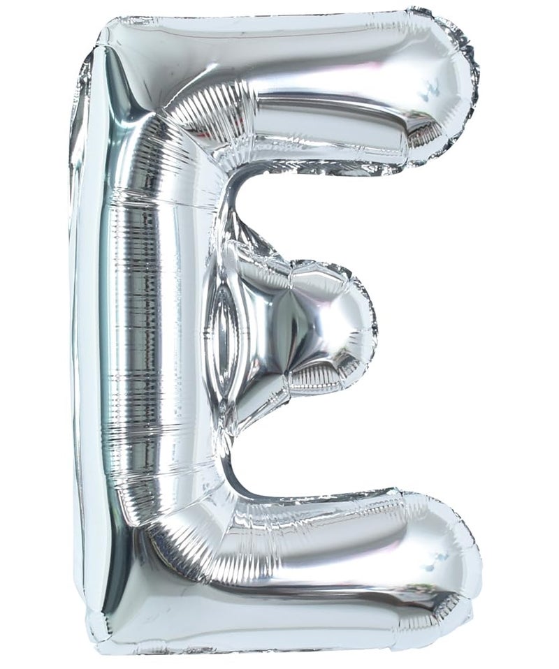 TONIFUL 40 Inch Large Silver Letter E Balloons Helium BalloonsFoil Mylar Big Letter Balloons for 2026 New Year Eve Graduation Wedding Baby Shower Birthday Party Anniversary Supplies Decorations - Image 3