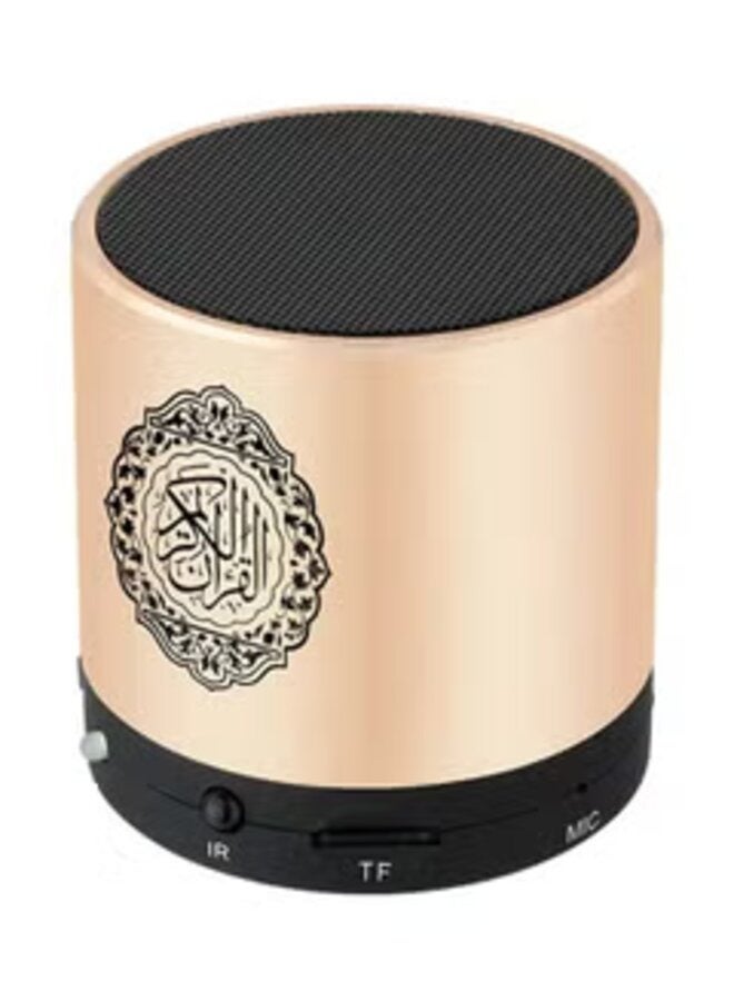 Portable Digital Quran Speaker With Remote Control Gold - Image 2