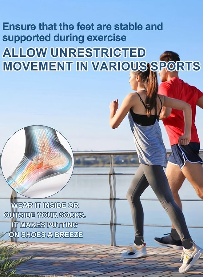 Generic Knitted Compression Ankle Socks | Anti-Sprain Support For Running, Dancing And Sports | Unisex Stability Socks Sports Ankle Support Anti-Sprain Socks | Ankle Support Anti-Sprain Socks Gray M Size - Image 4