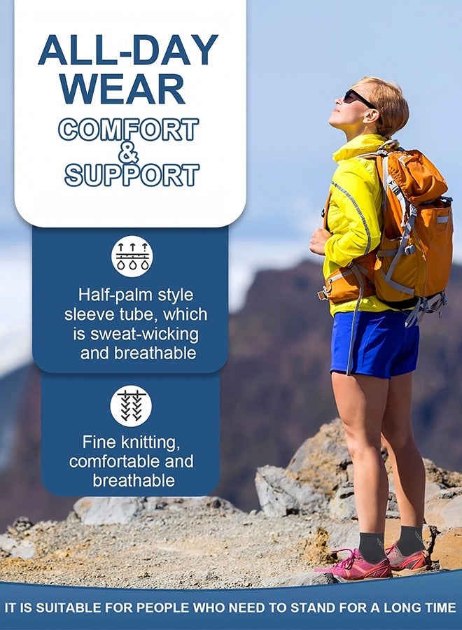 Generic Knitted Compression Ankle Socks | Anti-Sprain Support For Running, Dancing And Sports | Unisex Stability Socks Sports Ankle Support Anti-Sprain Socks | Ankle Support Anti-Sprain Socks Gray M Size - Image 5