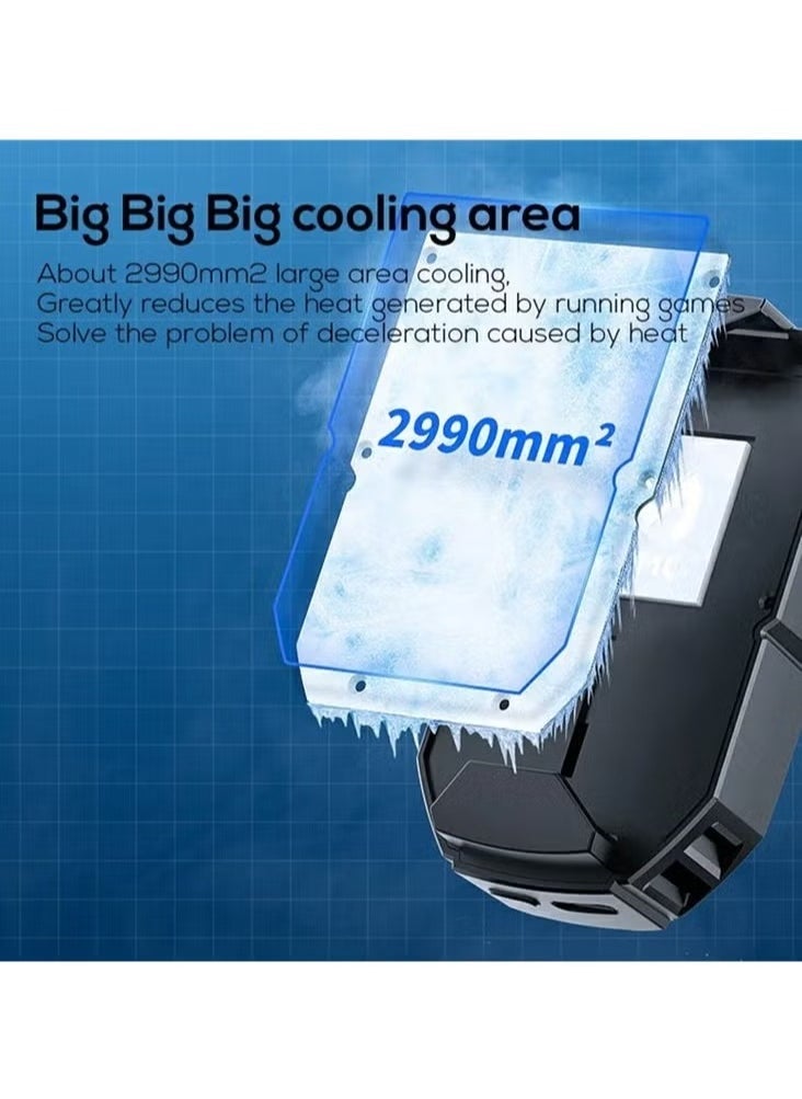 ميمو DLA3 Digital Display Cooling Fan Radiator Semiconductor Phone Cooler for PUBG Gaming | Advanced Heat Dissipation & Real-Time Temperature Monitoring | Lightweight & Portable Mobile Game Cooler for Smooth Gameplay and Extended Sessions | Fast Cooling Technology  - Image 3